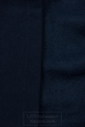 Granatowa wydłużona bluza w slim fasonie