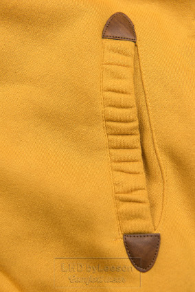 Żółta długa bluza z kapturem