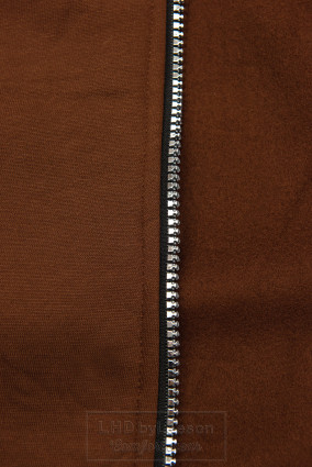 Czekoladowo-brązowa sportowa długa bluza