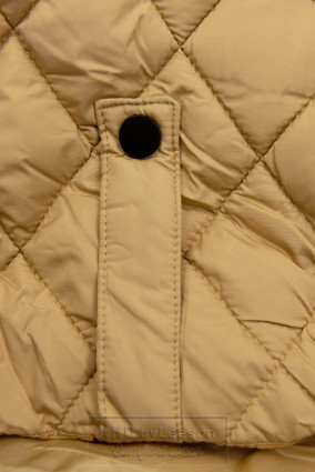 Piaskowo-brązowa przejściowa pikowana kurtka