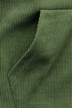 Oliwkowo-zielony komplet dresowy z paski