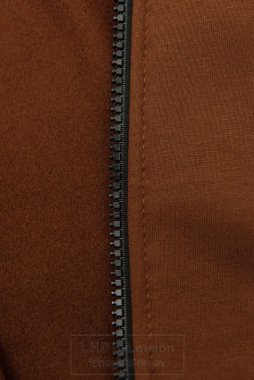 Czekoladowo-brązowa sportowa bluza o wydłużonym kroju