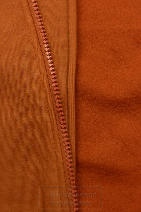 Tycjanowa bluza z kolorową podszewką w kapturze