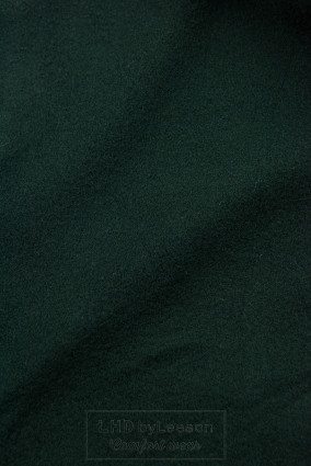 Szmaragdowo-zielona długa bluza z kapturem