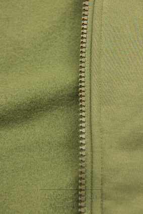 Army zielona długa bluza z pikowanym kapturem