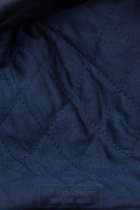 Granatowa bluza z pikowanym kapturem