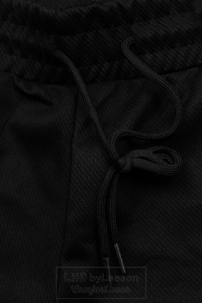 Czarne sportowe spodnie z kieszeniami