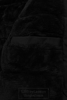 Chłopięca kurtka zimowa czarna/khaki