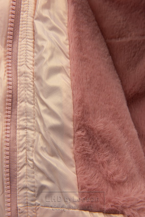 Różowa kurtka dziecięca z odpinanym kapturem