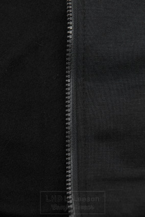 Czarna bluza z dwustronnym zamkiem