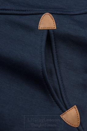 Granatowa bluza z dwustronnym zamkiem