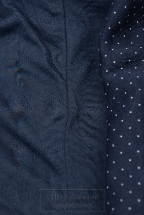 Granatowa bluza z delikatnym nadrukiem w kropki
