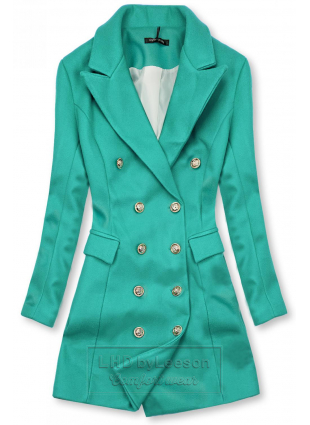 Elegancki płaszcz jesienny zielony