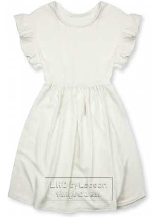 Biała letnia sukienka z wiskozy