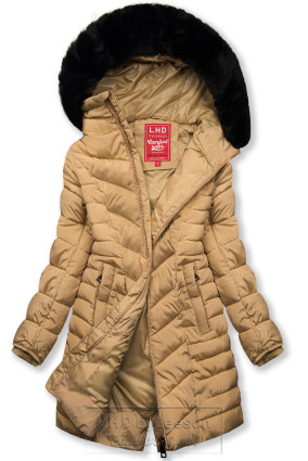 Piaskowa pikowana kurtka na jesień/zimę