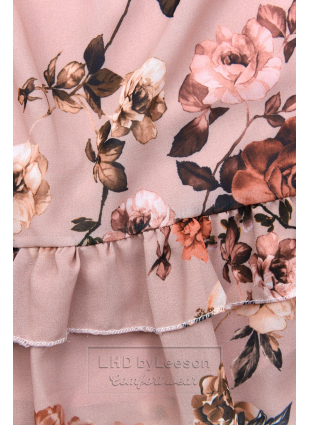 Różowa sukienka w kwiatki