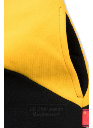 Żółto-czarna bluza w pasy