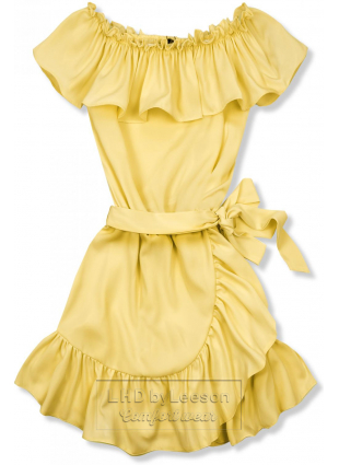 Jasnożółta falbaniasta sukienka Olivia/O'la Voga