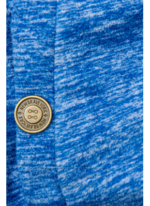 Kobaltowo-niebieska polarowa bluza