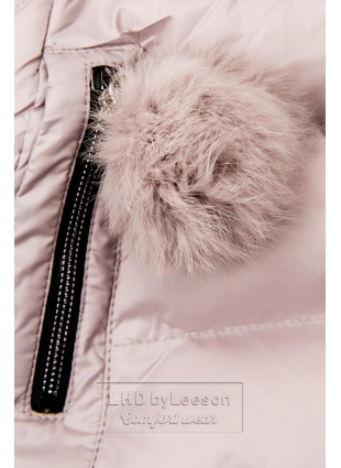 Różowa zimowa kurtka/kamizelka