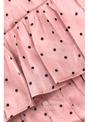 Różowa spódnica w kropki