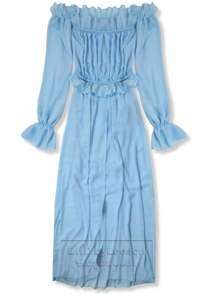 Baby blue letnia długa sukienka