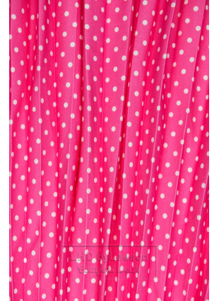 Neonowo-różowa plisowana spódnica