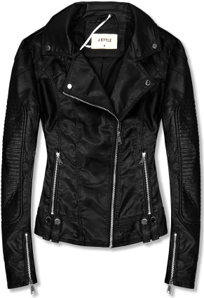 Czarna biker ramoneska