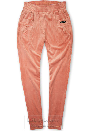 Łososiowo-różowe spodnie z kieszeniami THE BRAND