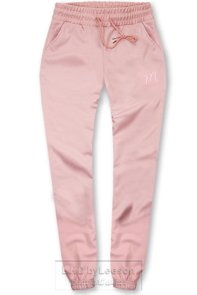Różowe sportowe spodnie z kieszeniami