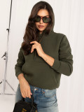 Khaki damska bluza z kapturem RUE PARIS