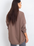 Kawowa bawełniana basic bluza