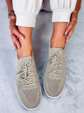 Buty sportowe na koturnie KHAKI