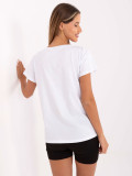 Białe t-shirt z napisem