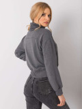 Ciemnoszara basic bluza z golfem