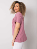 Różowe plus size t-shirt z bawełny