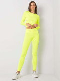 Fluo żółty komplet sportowy damski