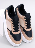 Sneakersy damskie pandy beż/czarny