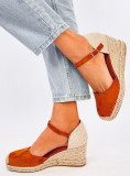 Espadryle na koturnie ROME CAMEL