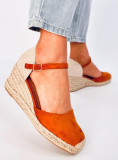Espadryle na koturnie ROME CAMEL