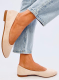 Baleriny ze skórzaną wkładką beige