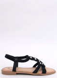 Sandałki sznurkowe boho BLACK