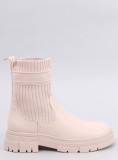 Botki z elastyczną cholewką DEMI BEIGE