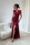 Noelia – bordowa maxi sukienka