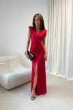 Noelia – maxi sukienka w kolorze czerwonym