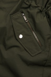 Khaki parka z odpinanym futerkiem wzdłuż zapięcia