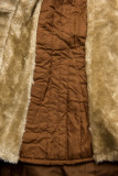 Camel brązowa parka na jesień/zimę z odpinaną podszewką