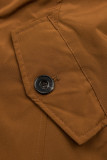 Camel brązowa parka na jesień/zimę z odpinaną podszewką
