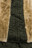 Khaki parka na jesień/zimę z odpinaną podszewką