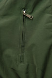 Przejściowa wzorzysta dwustronna parka khaki